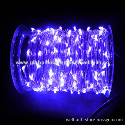Factory Wholesale LED Copper Wire String Lights with 0.6W Rated Power, 10m Length 100leds